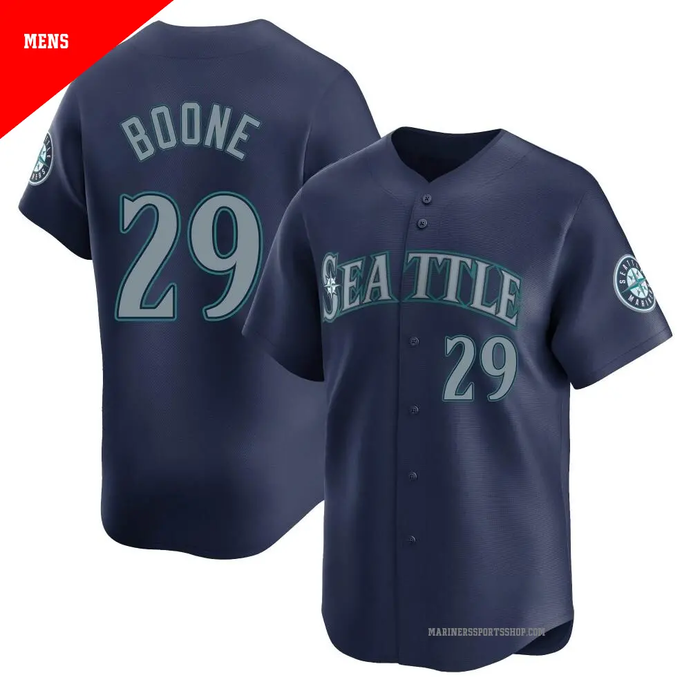 Men's ＃29 Bret Boone Seattle Mariners Navy Limited Road Jersey