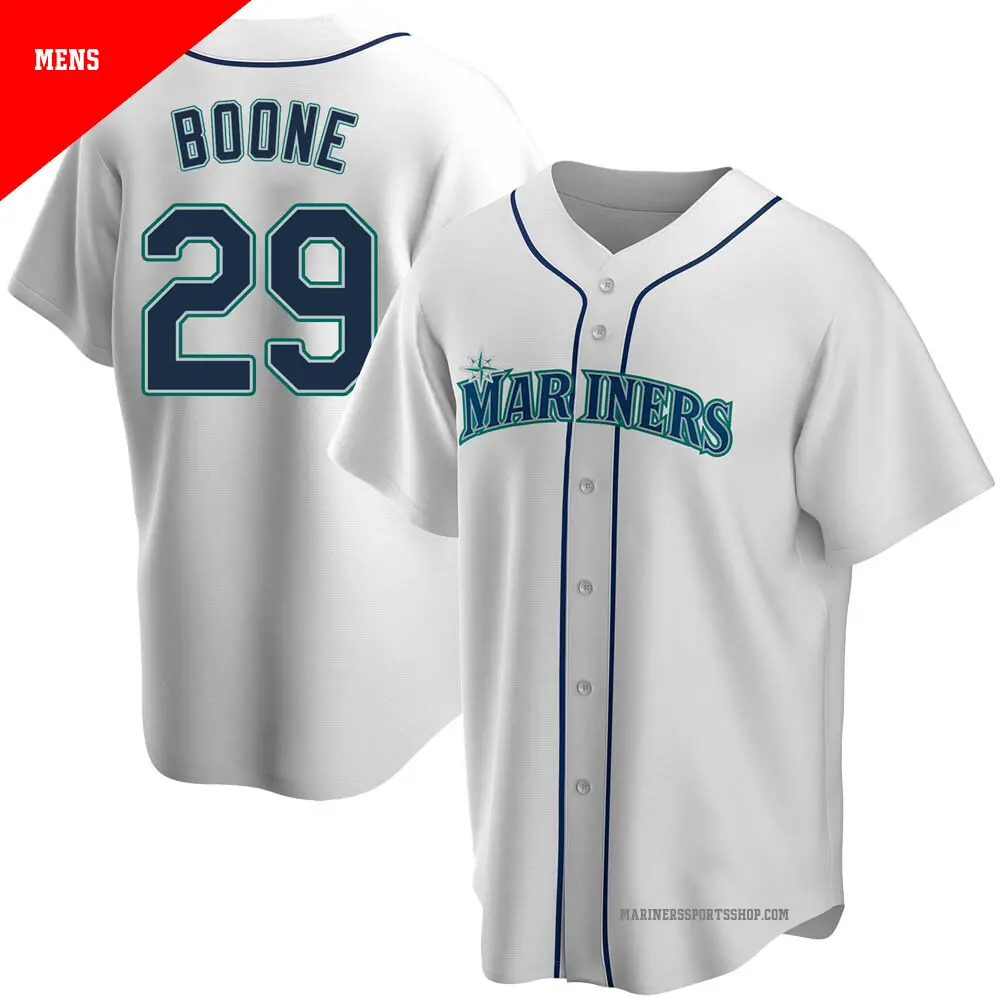 Men's ＃29 Bret Boone Seattle Mariners White Replica Home Jersey