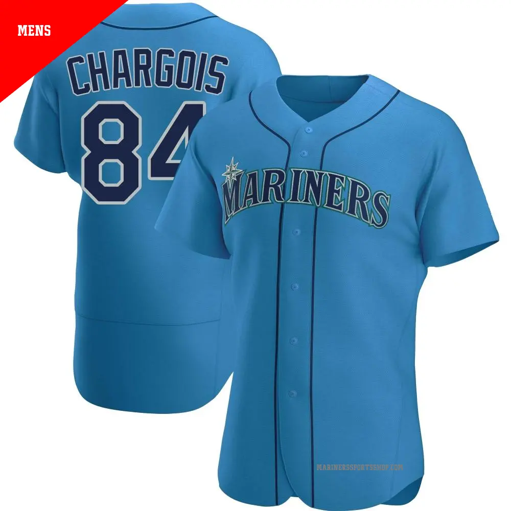 Men's ＃84 JT Chargois Seattle Mariners Royal Authentic Alternate Jersey