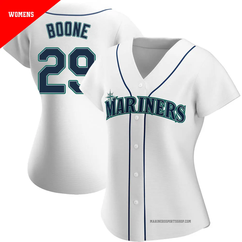 Women's ＃29 Bret Boone Seattle Mariners White Authentic Home Jersey