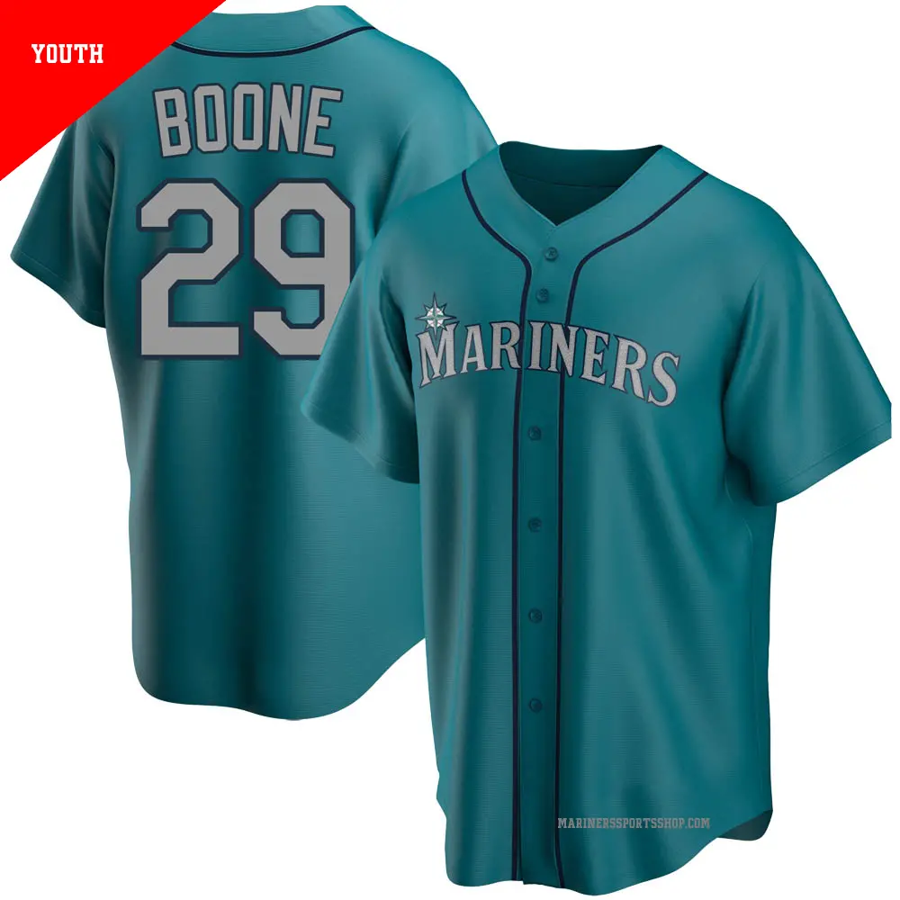 Youth ＃29 Bret Boone Seattle Mariners Aqua Replica Alternate Jersey