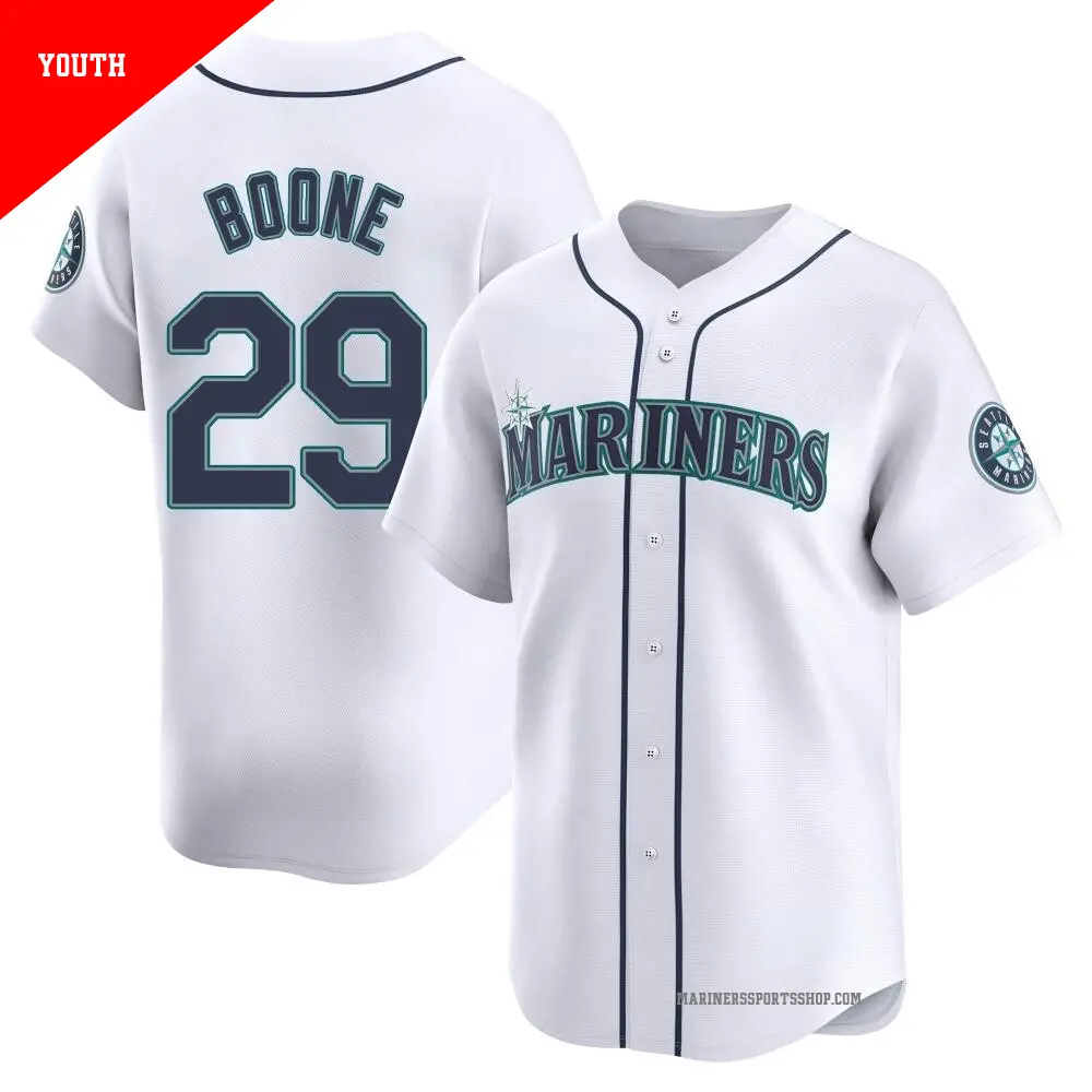 Youth ＃29 Bret Boone Seattle Mariners White Limited Home Jersey